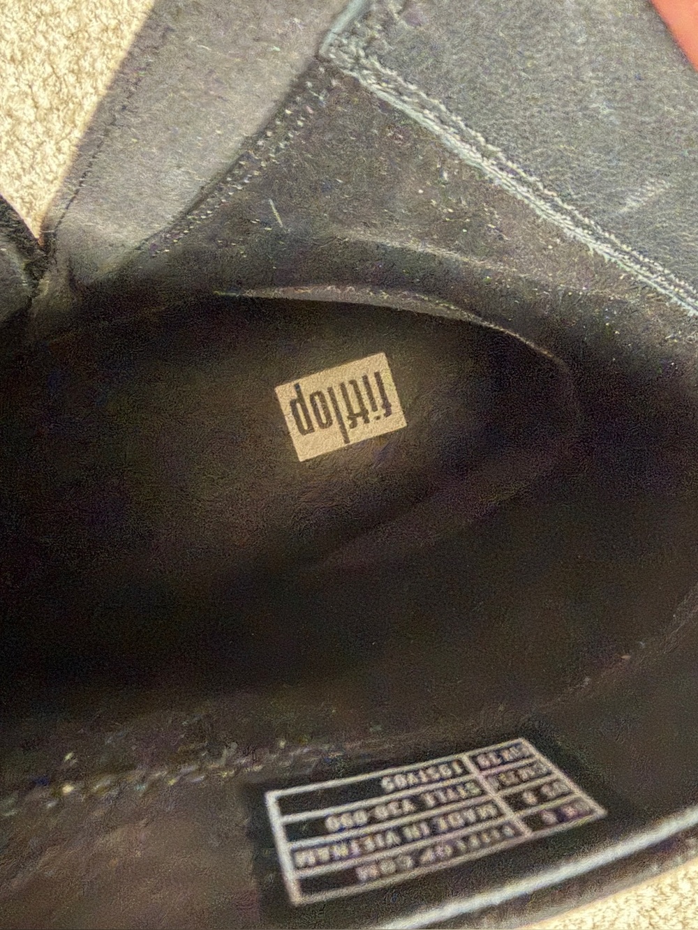 Fitflop Kinbey Black Studded Textured Faux Leather Ankle Boots - Picture 9 of 9